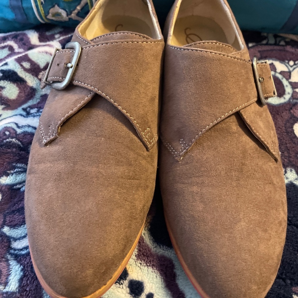 American Rag‎ CIE Stevie Monk Brown Suede Buckle Shoes Women’s Size 7